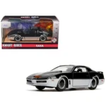 K.A.R.R. Black and Silver “Knight Rider” (1982) TV Series “Hollywood Rides” Series 1/32 Diecast Model Car