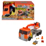 Matchbox Action Drivers Matchbox Transforming Excavator, Toy Construction Truck with